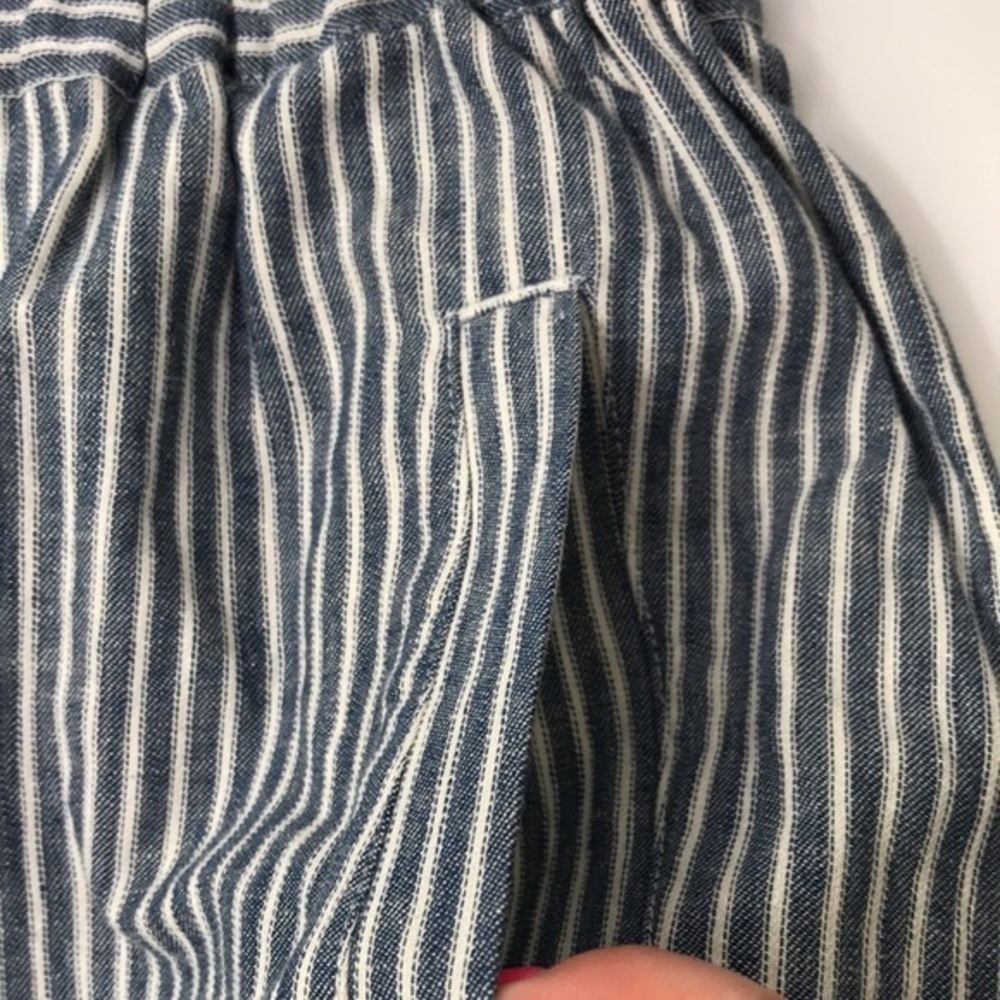 J. CREW Factory Blue/White Striped Linen Skirt XS - Picture 3 of 6